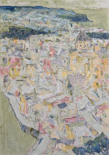 Campania cromatica (Procida) par Domenico Asmone, Peinture en vente sur Singulart