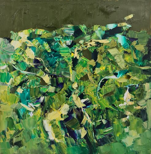 Cromatico verde (notturno) von Domenico Asmone, Malerei kaufen auf Singulart