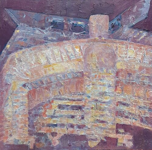 Luci a San Siro by Domenico Asmone, Painting for Sale on Singulart