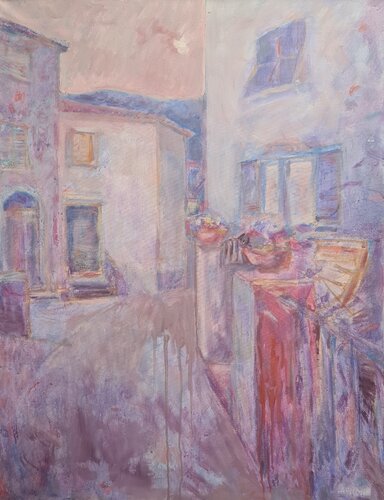 Piteglio (paesaggio toscano) van Domenico Asmone, Schilderij te koop op Singulart