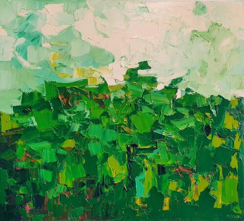 Cromatico verde (arriva l'autunno) von Domenico Asmone, Malerei kaufen auf Singulart