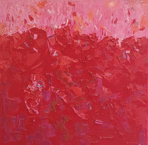 Cromatico rosso (E' Natale) par Domenico Asmone, Peinture en vente sur Singulart