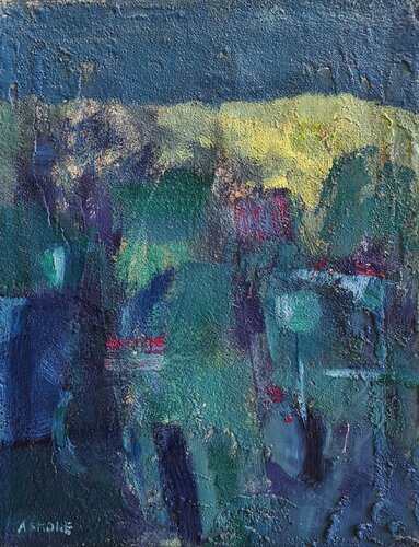 Paesaggio cromatico (notturno) van Domenico Asmone, Schilderij te koop op Singulart