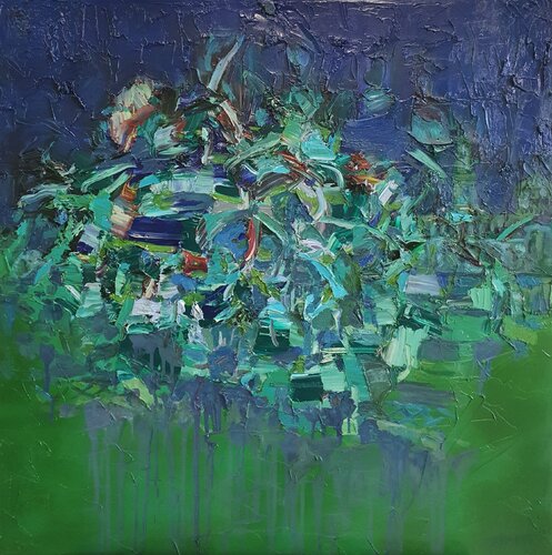 Notturno milanese di Domenico Asmone, Pittura in vendita su Singulart