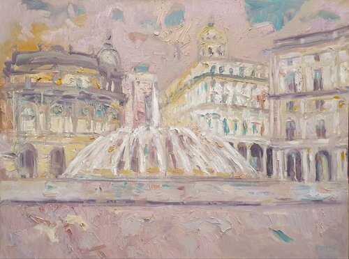 Genova cromatica von Domenico Asmone, Malerei kaufen auf Singulart