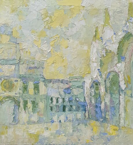 Venezia cromatica - Piazza San Marco par Domenico Asmone, Peinture en vente sur Singulart