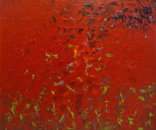 Cromatico rosso (Fase 2) di Domenico Asmone, Pittura in vendita su Singulart