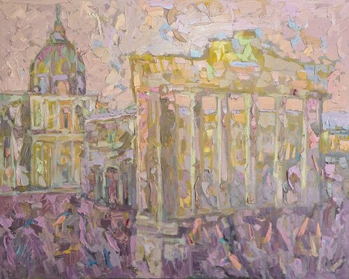 Tramonto cromatico a Roma de Domenico Asmone, Pintura a la venta en Singulart
