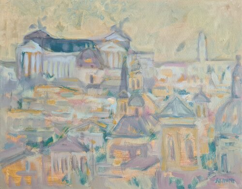 Roma cromatica par Domenico Asmone, Peinture en vente sur Singulart