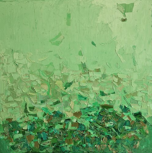 Cromatico verde par Domenico Asmone, Peinture en vente sur Singulart