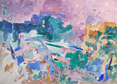 Paesaggio cromatico par Domenico Asmone, Peinture en vente sur Singulart