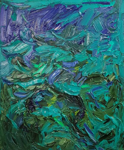 Cromatico mare di Domenico Asmone, Pittura in vendita su Singulart