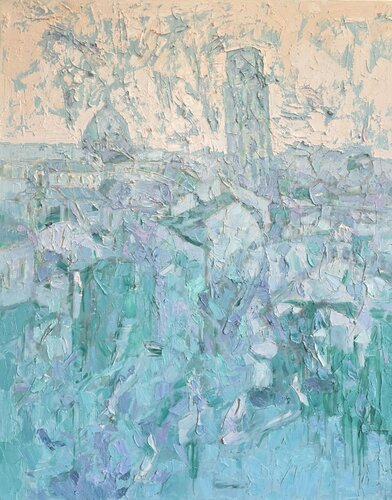 Pisa cromatica di Domenico Asmone, Pittura in vendita su Singulart