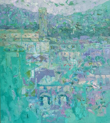 Lucca cromatica von Domenico Asmone, Malerei kaufen auf Singulart