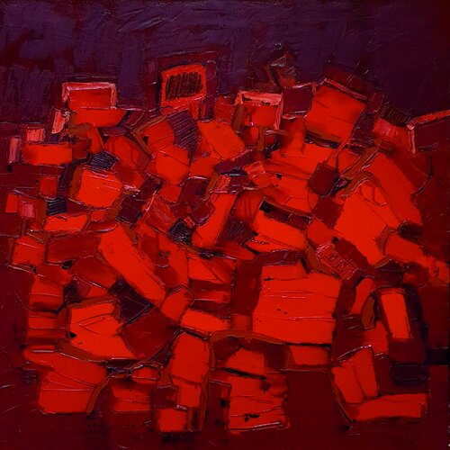Cromatico rosso de Domenico Asmone, Pintura a la venta en Singulart