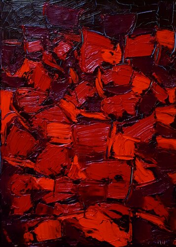 Cromatico rosso von Domenico Asmone, Malerei kaufen auf Singulart