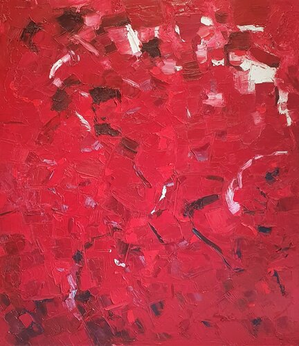 cromatico rosso di Domenico Asmone, Pittura in vendita su Singulart