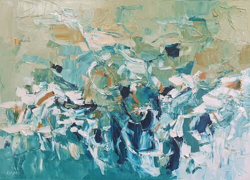 Cromatico mare di Domenico Asmone, Pittura in vendita su Singulart