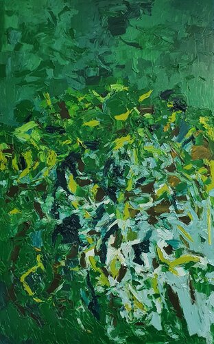 Cromatico verde di Domenico Asmone, Pittura in vendita su Singulart