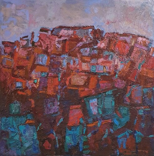 cromatico rosso par Domenico Asmone, Peinture en vente sur Singulart