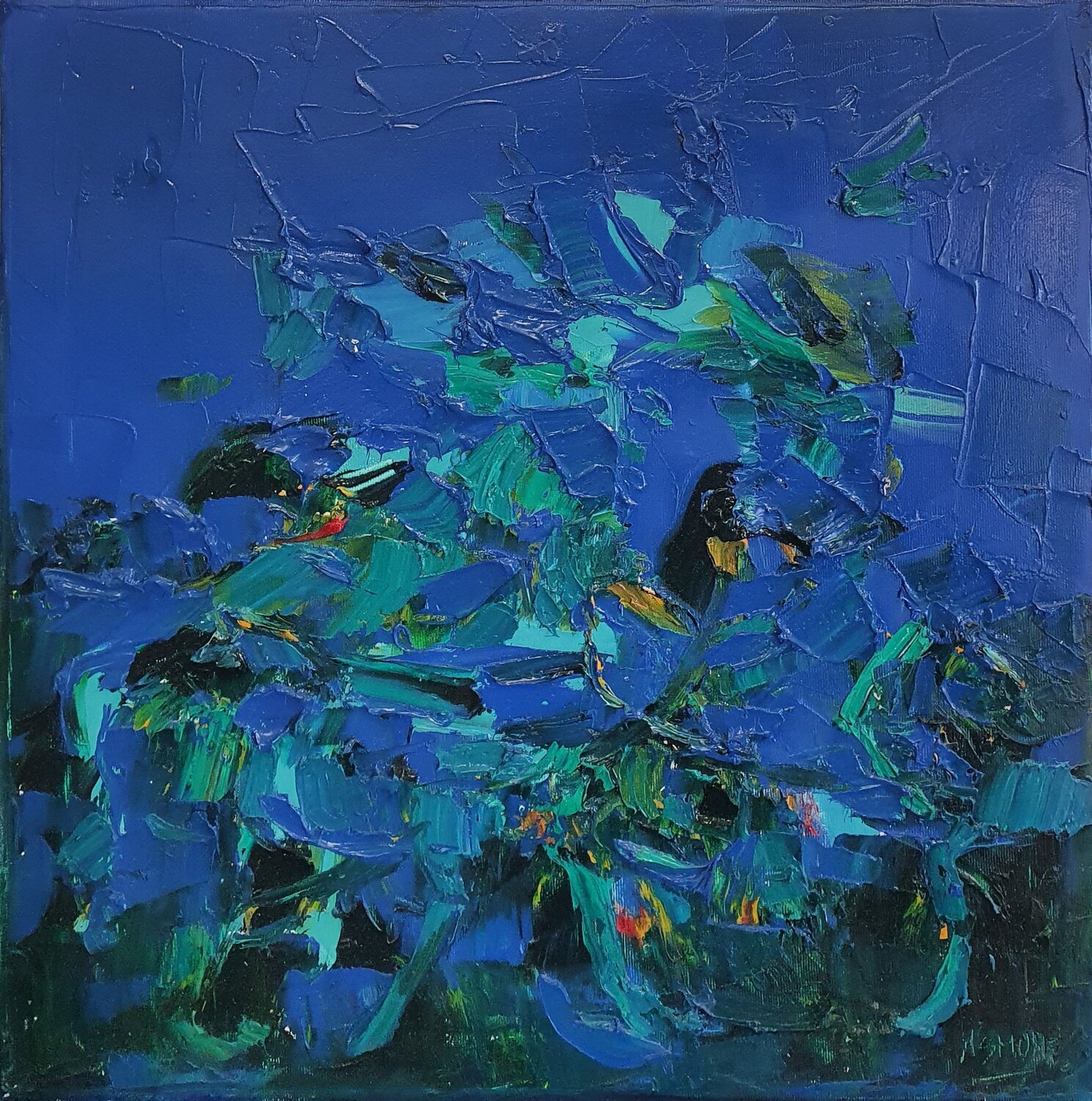 Cromatico notturno mare Domenico Asmone