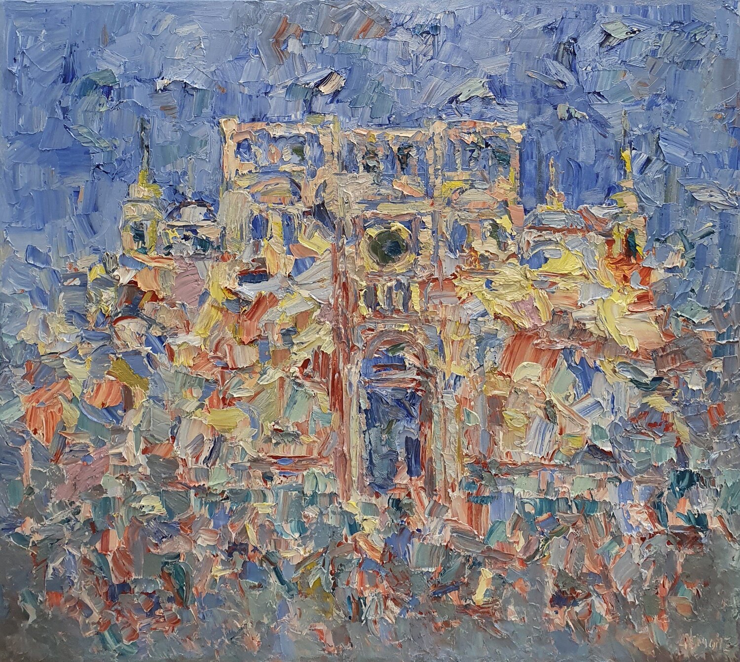 La Certosa verso sera - Pavia cromatica Domenico Asmone