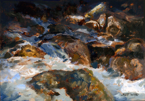 River Rocks di Jeff Ward, Pittura in vendita su Singulart
