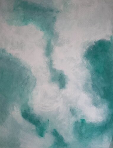 Cobalt Green Storm van Gail Morrison-Hall, Schilderij te koop op Singulart