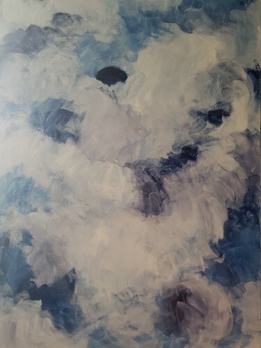 Blue Orb di Gail Morrison-Hall, Pittura in vendita su Singulart