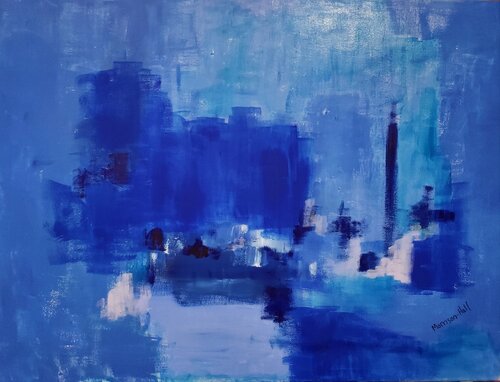 Blue Mood di Gail Morrison-Hall, Pittura in vendita su Singulart