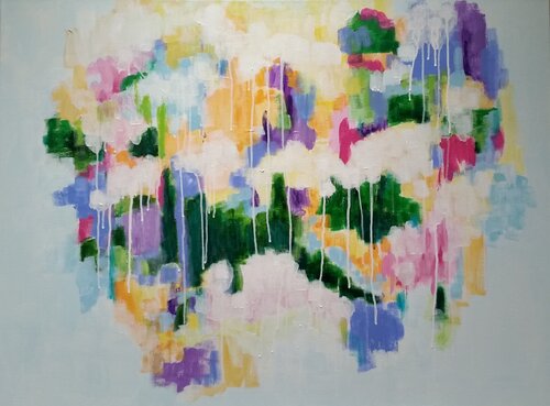 Flowers in the Snow II di Gail Morrison-Hall, Pittura in vendita su Singulart