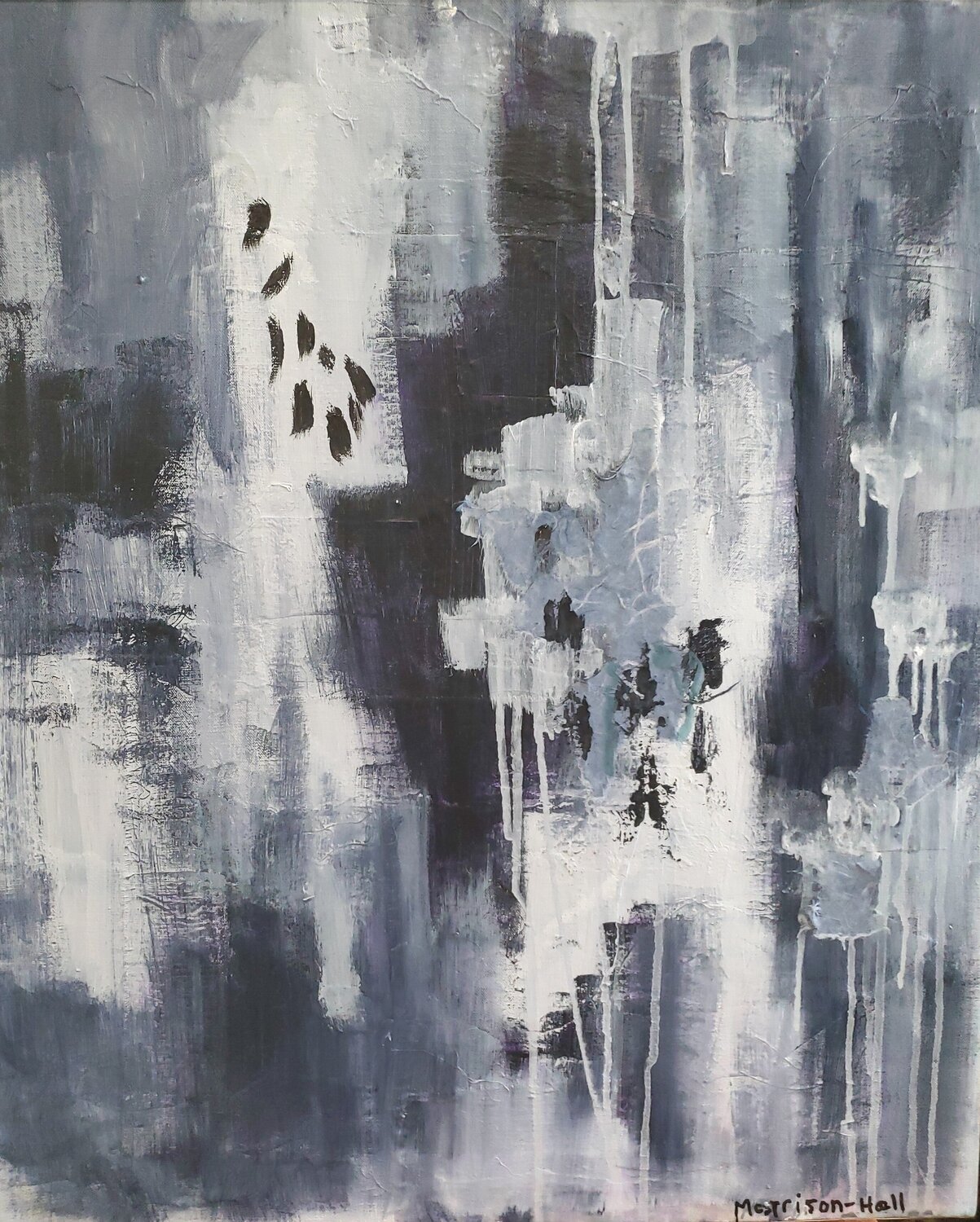 Grey, black and white abstract #2 Gail Morrison-Hall
