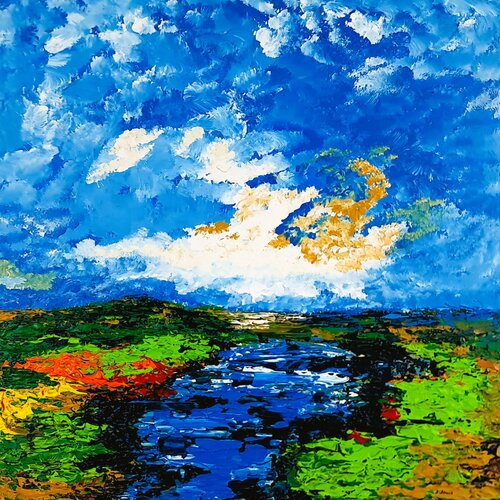 Abstract landscape van Daniel Urbaník, Schilderij te koop op Singulart