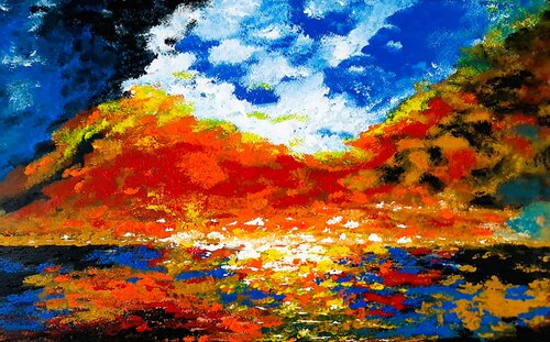 Abstract landscape 1 von Daniel Urbaník, Malerei kaufen auf Singulart
