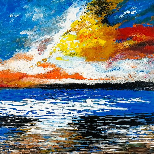 Abstract seascape von Daniel Urbaník, Malerei kaufen auf Singulart