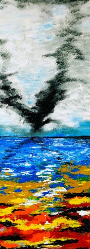 Burning seascape di Daniel Urbaník, Pittura in vendita su Singulart