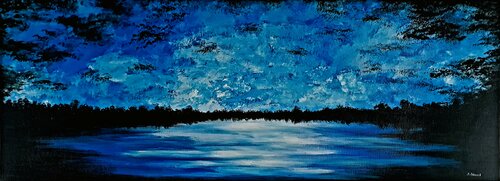Endless blue sunset von Daniel Urbaník, Malerei kaufen auf Singulart