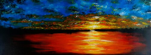 Endless sunset di Daniel Urbaník, Pittura in vendita su Singulart