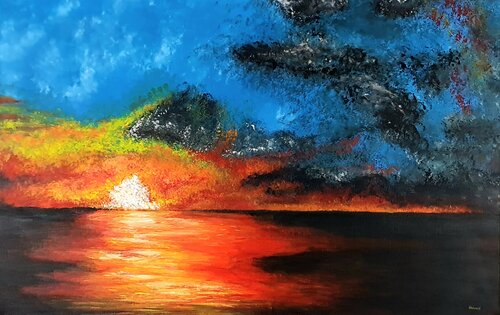 Sunset storm 1 di Daniel Urbaník, Pittura in vendita su Singulart