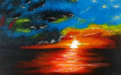 Sunset storm 2 von Daniel Urbaník, Malerei kaufen auf Singulart