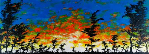 Yellow sunset 2 by Daniel Urbaník, Painting for Sale on Singulart