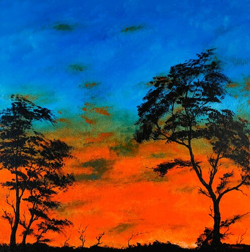 Orange sunset 2 von Daniel Urbaník, Malerei kaufen auf Singulart