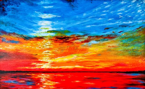 Evening sun 2 van Daniel Urbaník, Schilderij te koop op Singulart
