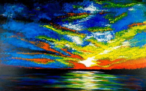 Evening sun 4 van Daniel Urbaník, Schilderij te koop op Singulart