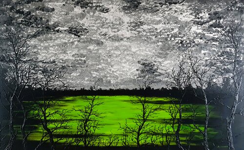 Green lake 6 par Daniel Urbaník, Peinture en vente sur Singulart