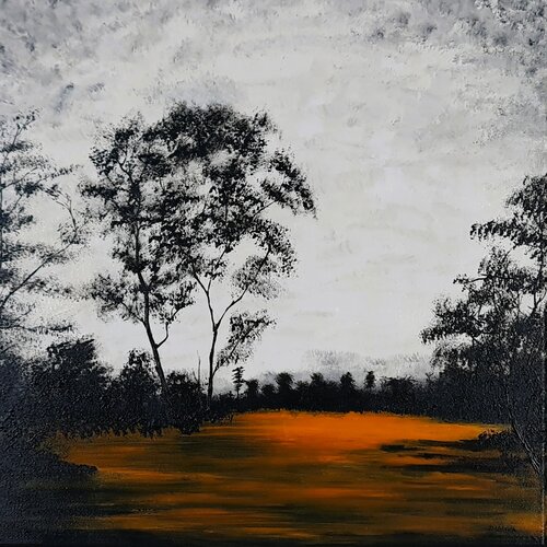 Sun in the lake von Daniel Urbaník, Malerei kaufen auf Singulart