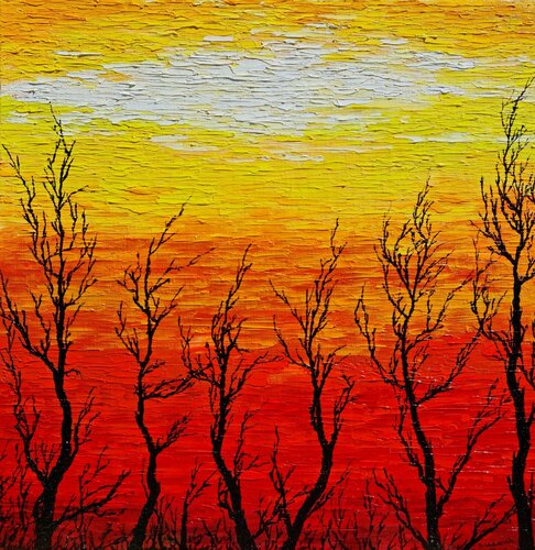 Sunny trees von Daniel Urbaník, Malerei kaufen auf Singulart