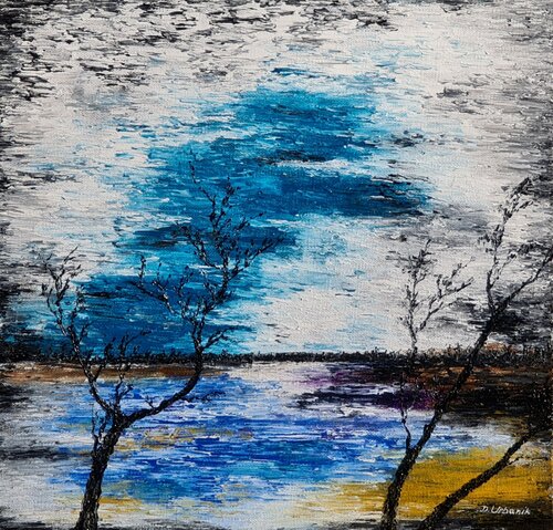 Blue Sunset di Daniel Urbaník, Pittura in vendita su Singulart