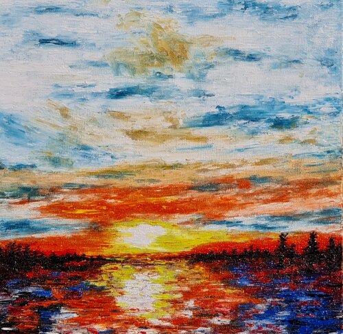 Red Lake 1 von Daniel Urbaník, Malerei kaufen auf Singulart