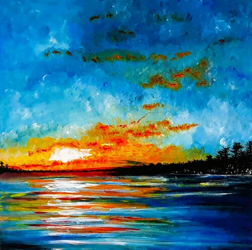 Setting sun von Daniel Urbaník, Malerei kaufen auf Singulart